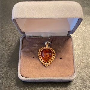 10K Gold and Amber Pendant